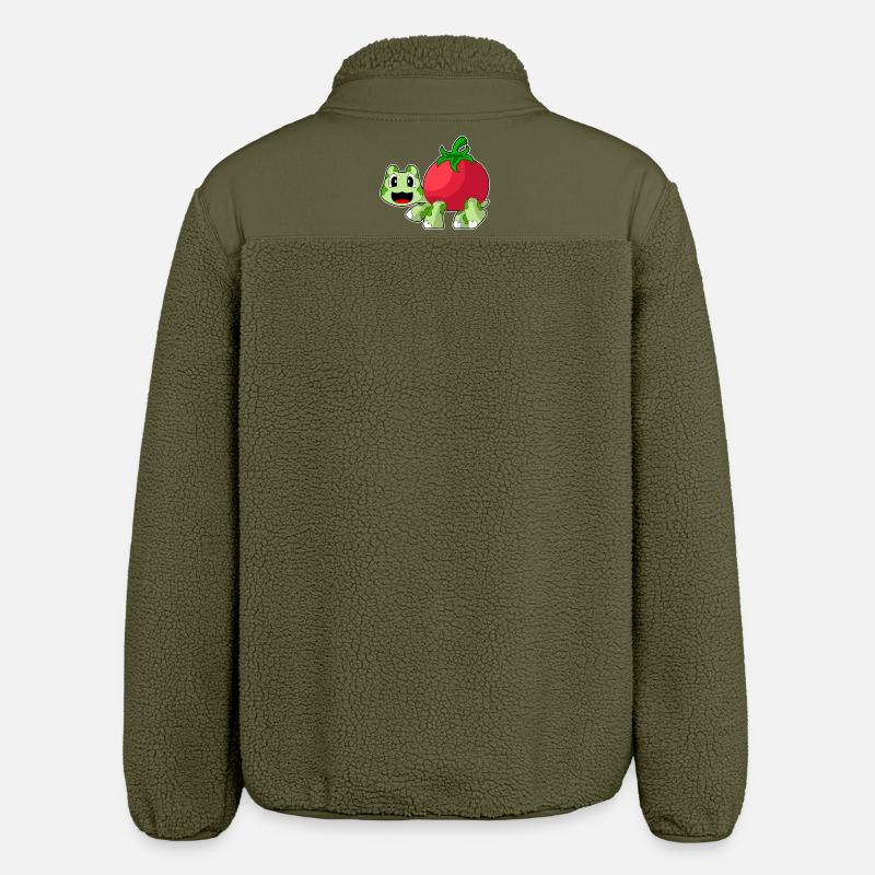 Turtle Tomato - Relaxed Fit Unisex Sherpa Jacket by Stanley/Stella - khaki