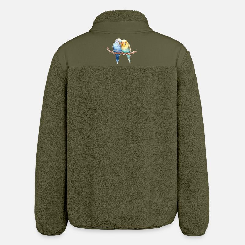 Paire de perruches - Veste sherpa unisexe coupe décontractée Stanley/Stella - kaki
