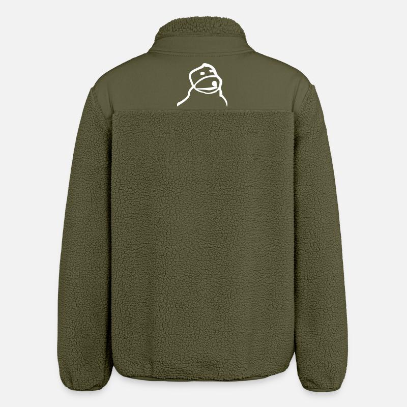 flat eric - design - Veste sherpa unisexe coupe décontractée Stanley/Stella - kaki