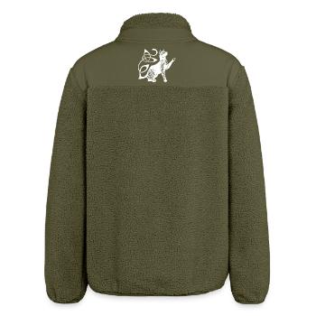 Celtic White Cat - Relaxed Fit Unisex Sherpa Jacket by Stanley/Stella - khaki - Back