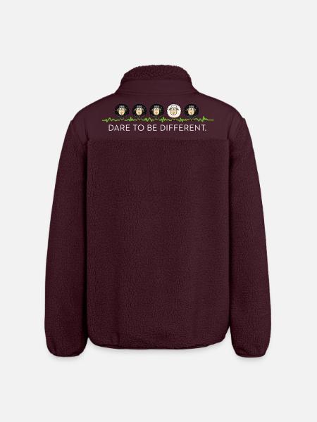 Be Different – Schwarzes Schaf - Relaxed Fit Unisex Sherpajacke von Stanley/Stella - Maroon