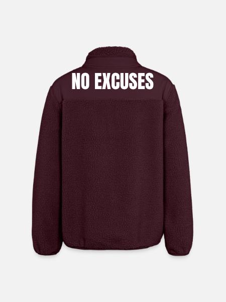 NO EXCUSES - Relaxed Fit Unisex Sherpajacke von Stanley/Stella - Maroon