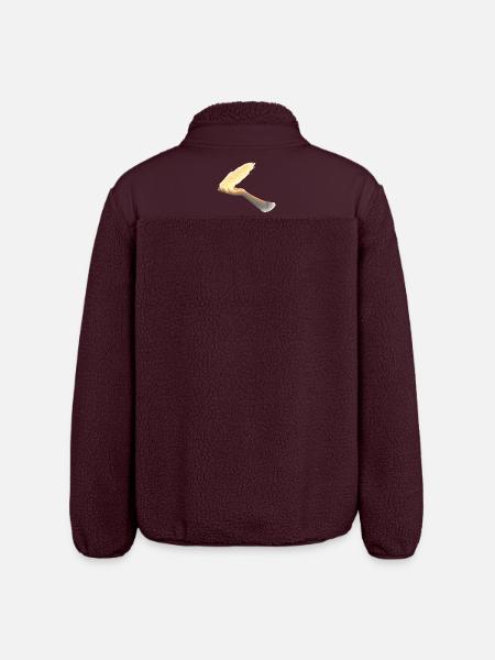 Letting go – a silent sign - Relaxed Fit Unisex Sherpa Jacket by Stanley/Stella - maroon