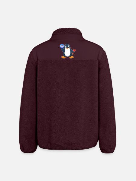 Cible de fléchettes Penguin Dart - Veste sherpa unisexe coupe décontractée Stanley/Stella - maroon