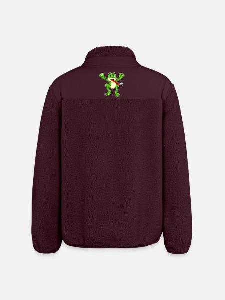 Frosch Fliege - Relaxed Fit Unisex Sherpajacke von Stanley/Stella - Maroon