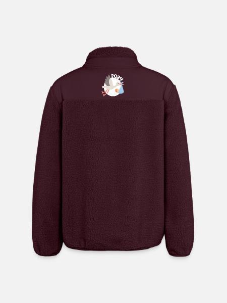 Cigogne avec bébé 2029 - Veste sherpa unisexe coupe décontractée Stanley/Stella - maroon