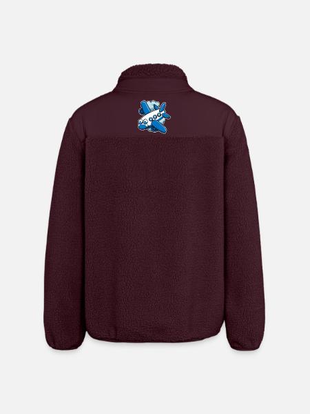 Flugzeug - Relaxed Fit Unisex Sherpajacke von Stanley/Stella - Maroon