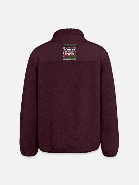 Wine christmas Ugly Xmas - Relaxed Fit Unisex Sherpa Jacket by Stanley/Stella - maroon