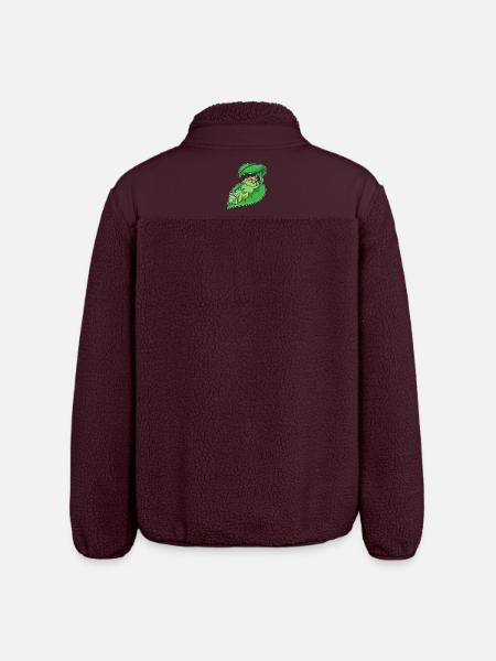 Chenille avec feuille comme parasol - Veste sherpa unisexe coupe décontractée Stanley/Stella - maroon