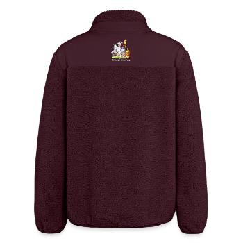 Together Is Better I Tierhaufen I Tiere I Zoo - Relaxed Fit Unisex Sherpa Jacket by Stanley/Stella - maroon - Back - AI Model Male 185 light (185cm)