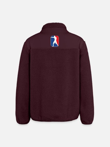 boxing_silhouette mma kampfsport - Relaxed Fit Unisex Sherpajacke von Stanley/Stella - Maroon