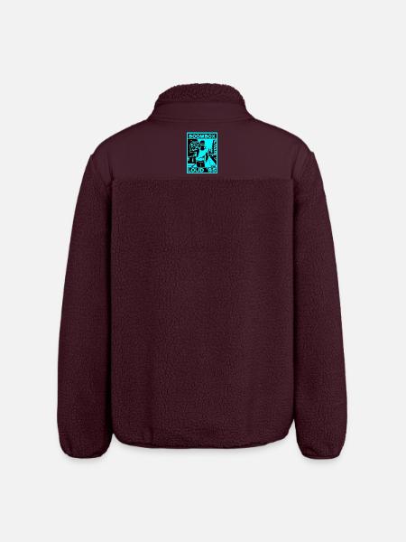 Boombox Loud 85 Neon Retro - Relaxed Fit Unisex Sherpa Jacket by Stanley/Stella - maroon