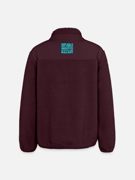 Frieden Graffiti Weltfrieden - Relaxed Fit Unisex Sherpajacke von Stanley/Stella - Maroon