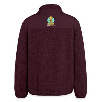 Seepferdchen Gold Abzeichen Schwimmen Leistung - Relaxed Fit Unisex Sherpajacke von Stanley/Stella - Maroon - Hinten - AI Model Male 185 light (185cm)