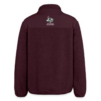 Offizielles Schlafshirt Irischer Wolfshund  - Relaxed Fit Unisex Sherpajacke von Stanley/Stella - Maroon - Hinten - AI Model Male 185 light (185cm)