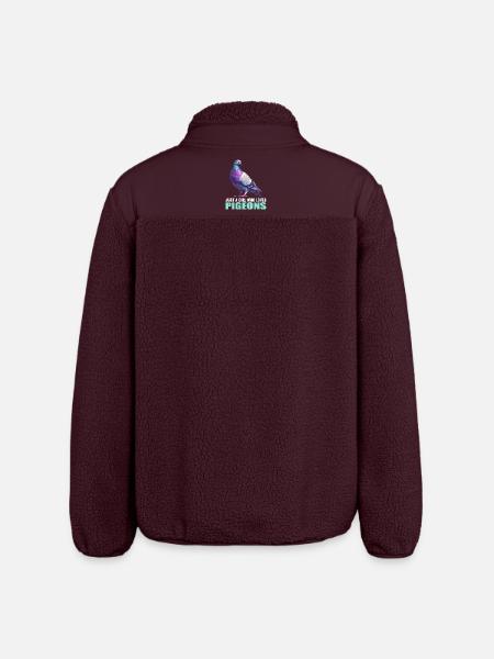 Pigeons Pigeon - Relaxed Fit Unisex Sherpa Jacket by Stanley/Stella - maroon