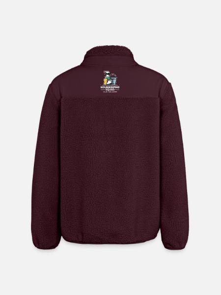 Funny Cleaning Design - Relaxed Fit Unisex Sherpa Jacket by Stanley/Stella - maroon