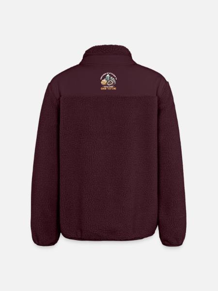Stones with Structure | Geology Minerals - Relaxed Fit Unisex Sherpa Jacket by Stanley/Stella - maroon
