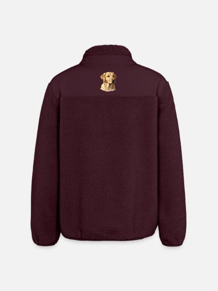 Portrait Golden Retriever - Veste sherpa unisexe coupe décontractée Stanley/Stella - maroon