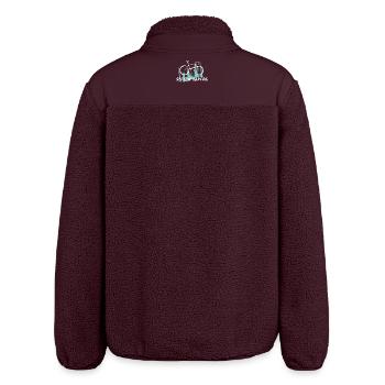 Selten Radlos - Fahrrad - Relaxed Fit Unisex Sherpajacke von Stanley/Stella - Maroon - Hinten - AI Model Male 185 light (185cm)