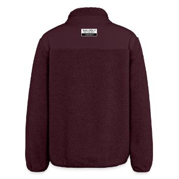Nazis gefährden Ihre Gesundheit Rauchen - Relaxed Fit Unisex Sherpajacke von Stanley/Stella - Maroon - Hinten - AI Model Male 185 light (185cm)