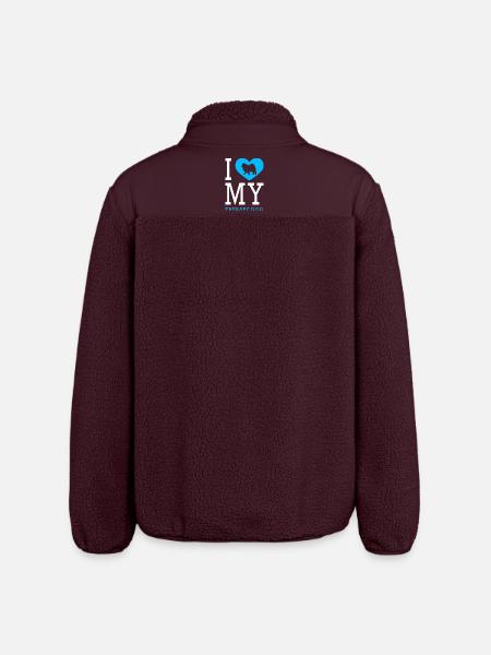 Therapy Dog Therapist Therapy Dog Trainer - Relaxed Fit Unisex Sherpa Jacket by Stanley/Stella - maroon