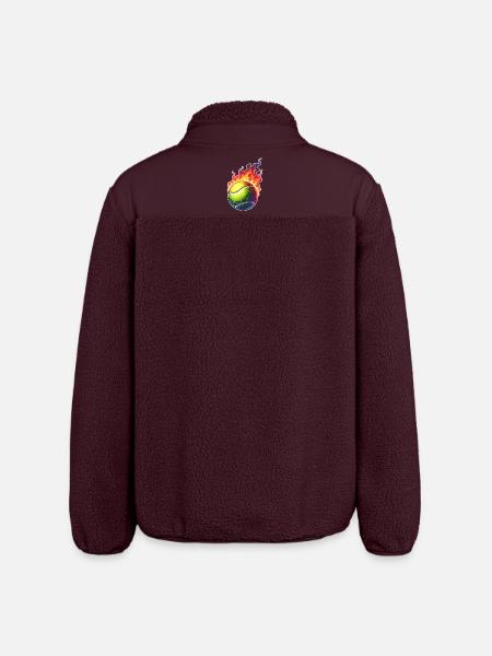 Tennis - Relaxed Fit Unisex Sherpajacke von Stanley/Stella - Maroon