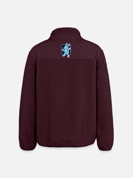 Squelette de lapin à rayons X Drôle de design d’Halloween - Veste sherpa unisexe coupe décontractée Stanley/Stella - maroon