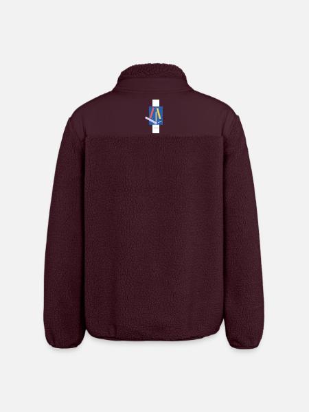 Abstrakte Farbblöcke Kunst Druckdesign - Relaxed Fit Unisex Sherpajacke von Stanley/Stella - Maroon