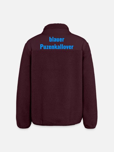blauer Puzenkallover - Relaxed Fit Unisex Sherpajacke von Stanley/Stella - Maroon