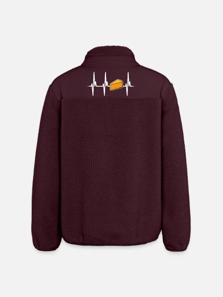 I love Italian cheese - Relaxed Fit Unisex Sherpa Jacket by Stanley/Stella - maroon