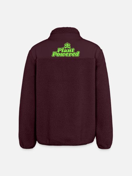 Grüner Antrieb durch Pflanzenkraft - Relaxed Fit Unisex Sherpajacke von Stanley/Stella - Maroon