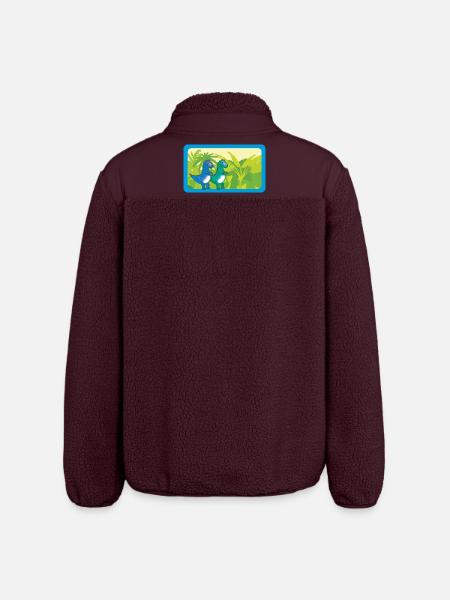 Baby Dinos T- Rex | Customisable - Relaxed Fit Unisex Sherpa Jacket by Stanley/Stella - maroon