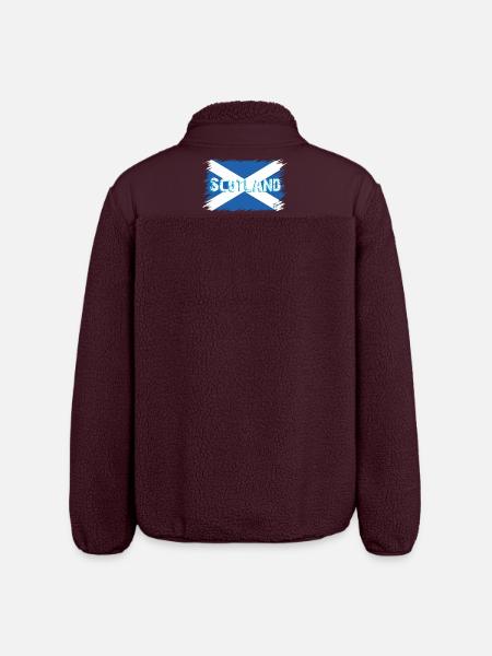 Schottische Flagge 2 - Relaxed Fit Unisex Sherpajacke von Stanley/Stella - Maroon