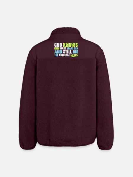 years old year since - Relaxed Fit Unisex Sherpa Jacket by Stanley/Stella - maroon