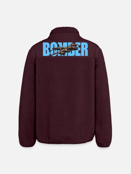 Bomber Avro Lancaster - Relaxed Fit Unisex Sherpa Jacket by Stanley/Stella - maroon