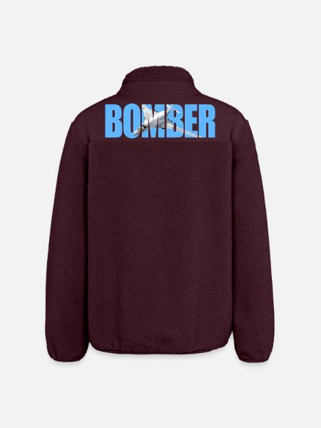 Bomber Tu-160 - Relaxed Fit Unisex Sherpajacke von Stanley/Stella - Maroon