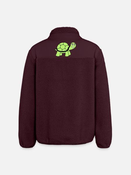 turtle - Relaxed Fit Unisex Sherpa Jacket by Stanley/Stella - maroon