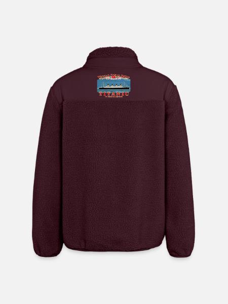 TITANIC CREATION Louis RUNEMBERG © Adagp - Relaxed Fit Unisex Sherpa Jacket by Stanley/Stella - maroon
