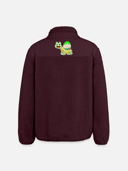Turtle Easter Easter Egg - Relaxed Fit Unisex Sherpa Jacket by Stanley/Stella - maroon
