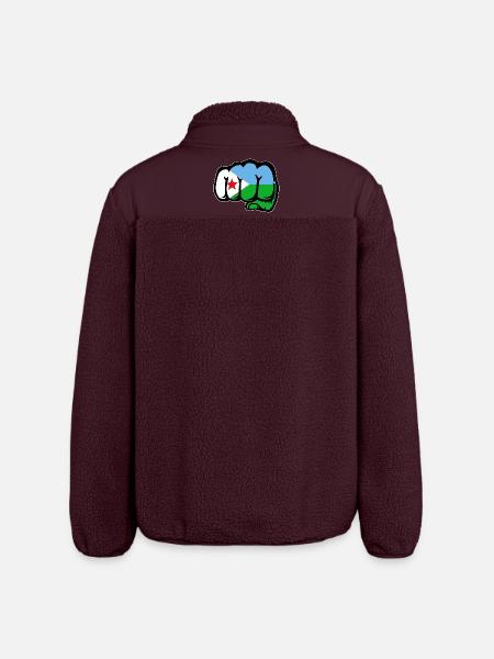 Dschibuti Flagge Faust - Relaxed Fit Unisex Sherpajacke von Stanley/Stella - Maroon