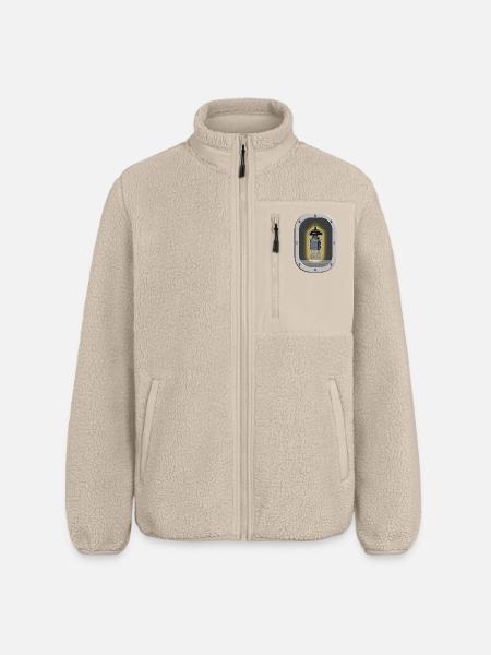 Röhre hinter Schauglas - Relaxed Fit Unisex Sherpajacke von Stanley/Stella - Beige