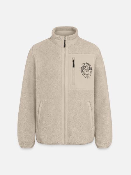 shape of my heart - black - Relaxed Fit Unisex Sherpa Jacket by Stanley/Stella - beige