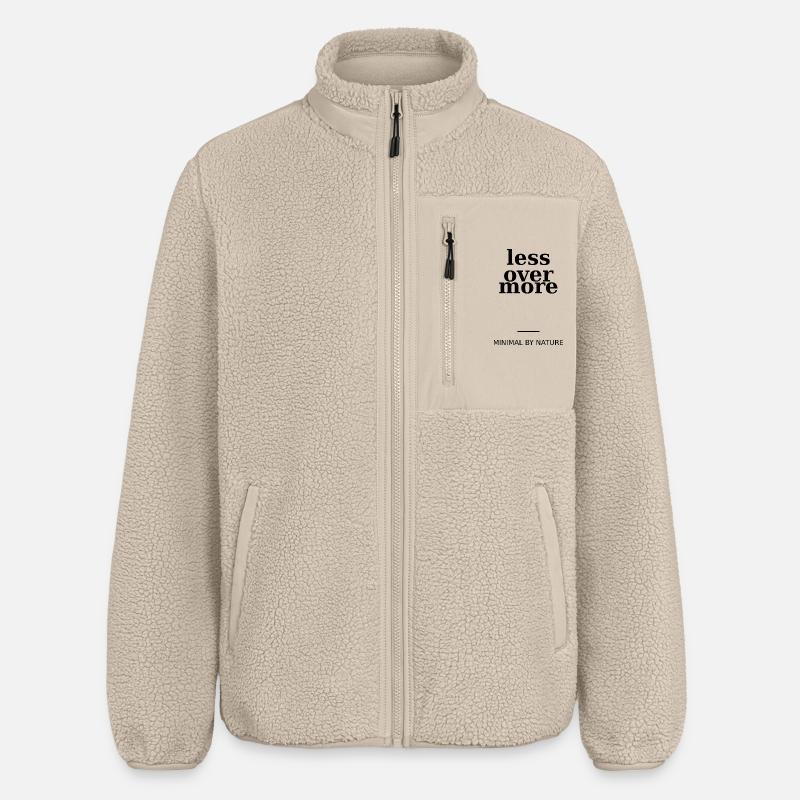 Less Over More - Relaxed Fit Unisex Sherpa Jacket by Stanley/Stella - beige