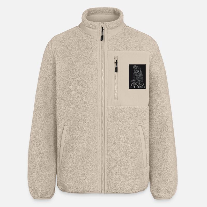 Strong But Tired - Relaxed Fit Unisex Sherpajacke von Stanley/Stella - Beige