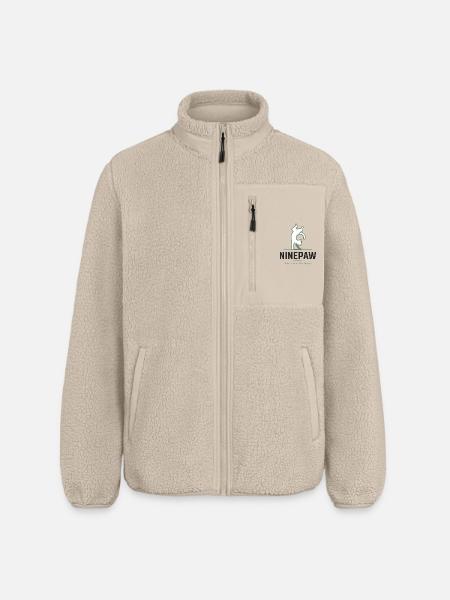 Ninepaw Logo - Relaxed Fit Unisex Sherpa Jacket by Stanley/Stella - beige