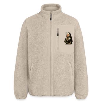 G' Nun - Relaxed Fit Unisex Sherpa Jacket by Stanley/Stella - beige - Front - AI Model Male 178 light (178cm) & AI Model Female 172 light (172cm)