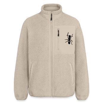 Fourmis - Insectes - Fourmis - Veste sherpa unisexe coupe décontractée Stanley/Stella - beige - Devant - AI Model Male 178 light (178cm) & AI Model Female 172 light (172cm)