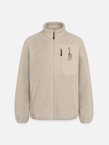 Giraffe - Relaxed Fit Unisex Sherpajacke von Stanley/Stella - Beige