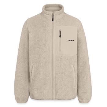 KENBEM - Veste sherpa unisexe coupe décontractée Stanley/Stella - beige - Devant - AI Model Male 178 light (178cm) & AI Model Female 172 light (172cm)